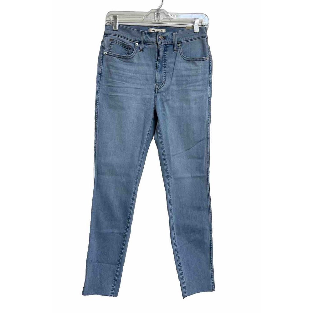 Madewell High Rise 10" Crop Denim Jeans 28‎ Grunge Classic Medium Wash  $138